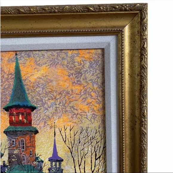 Rare Anatole Krasnyansky Signed Artist Proof Acrylic Cityscape Serigraph Framed - Picture 3 of 11